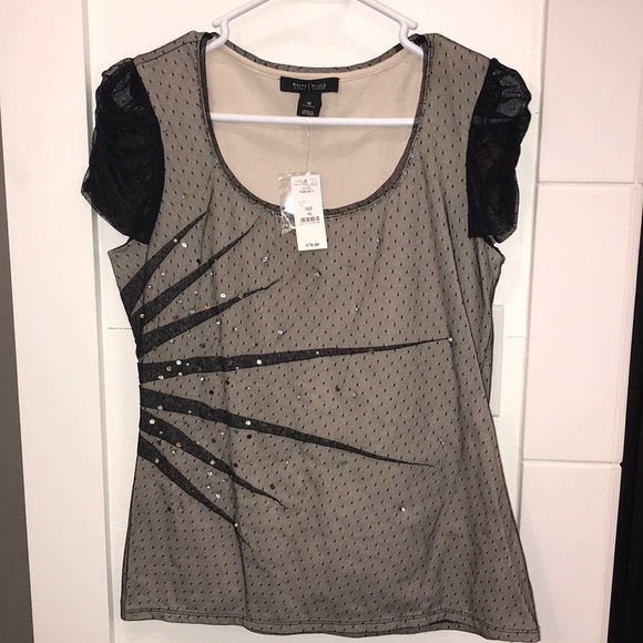 White House Black Market Tops - NWT White House Black Market Black Party Top